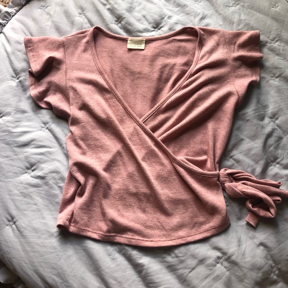 pink tie shirt